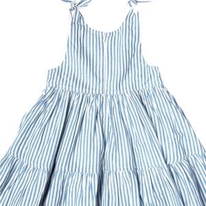 Pink Chicken Taylor Blue Stripe Dress, girls size 6